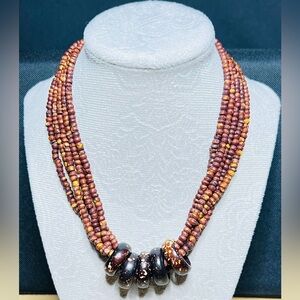 Handcrafted Hypoallergenic Coconut Necklace — Natural Boho Chic Style